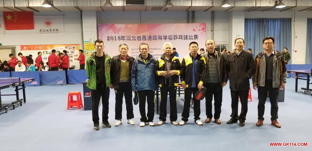 武汉工程大学校领导组队参加2018年湖北省普通高等学校乒乓球比赛