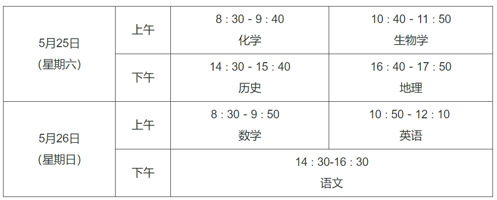 江西2024年上半年普通高中学业水平合格性考试安排