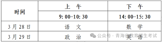 青海省2026年普通高等学校运动训练、武术与民族传统体育专业文化考试考生须知